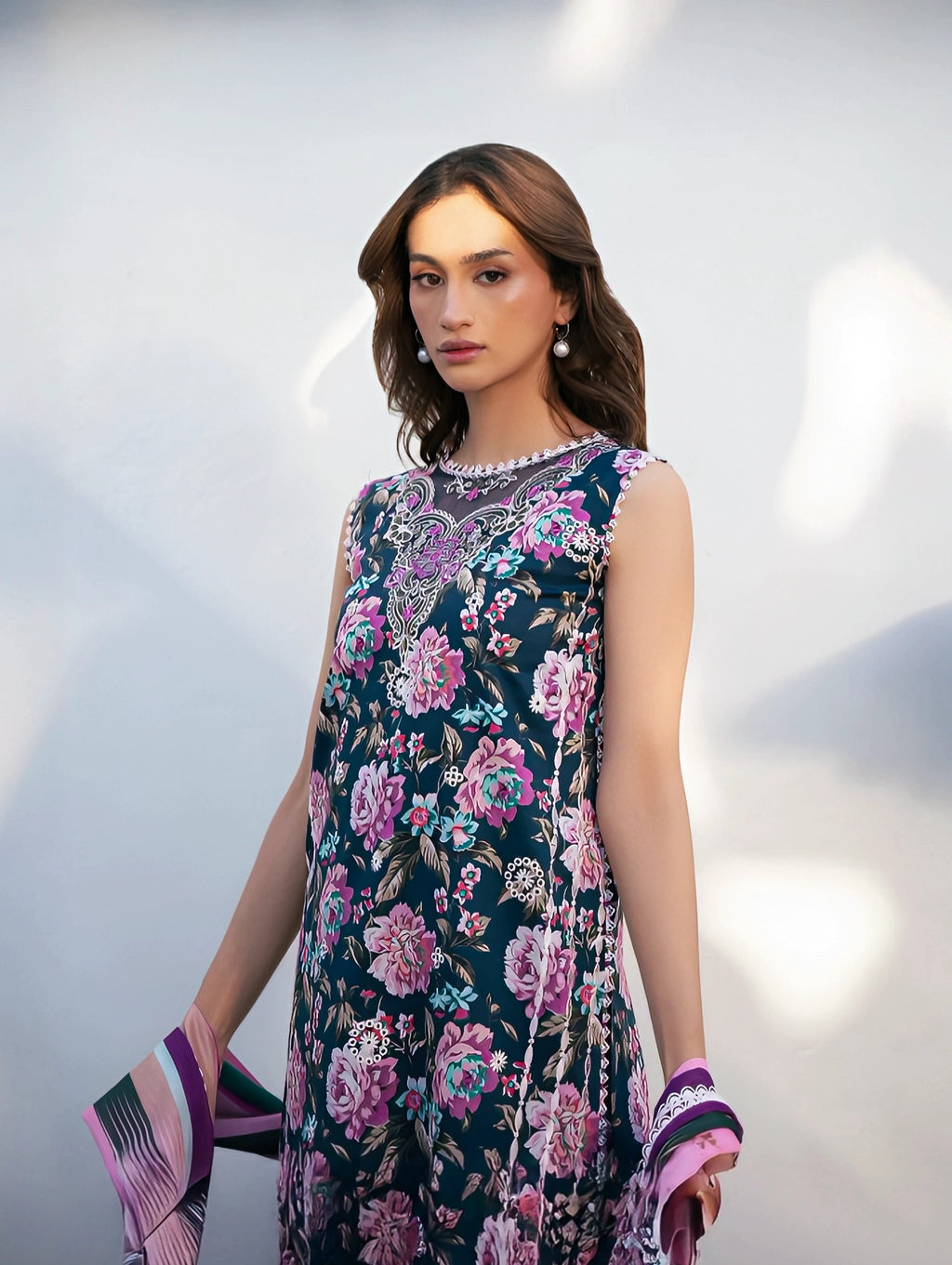 Fuchsia Charm Digital Printed Unstitched Lawn Suit