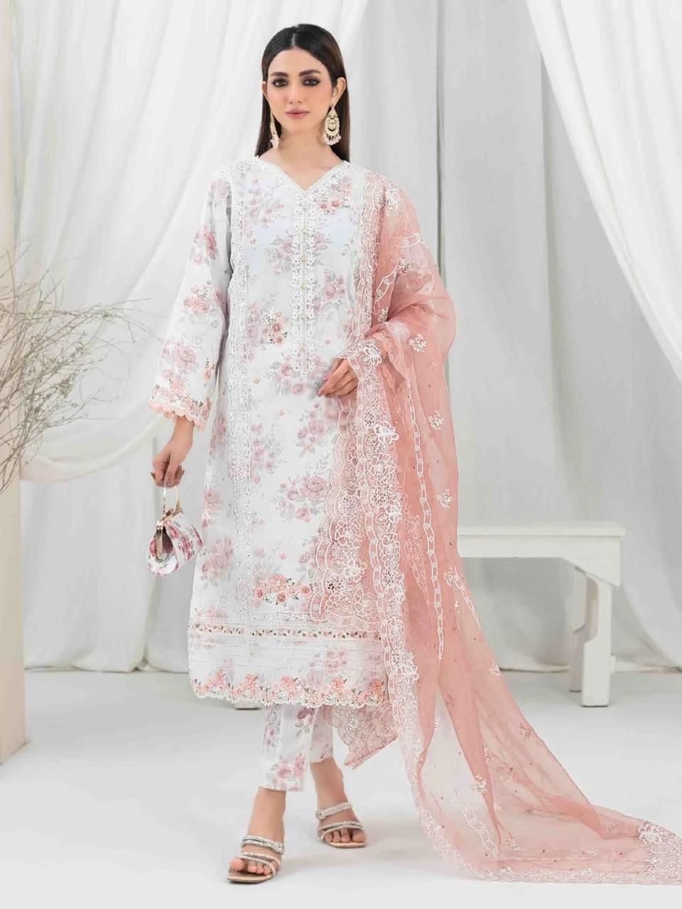 Jasmine Elegance Floral Embroidered Luxurious Lawn