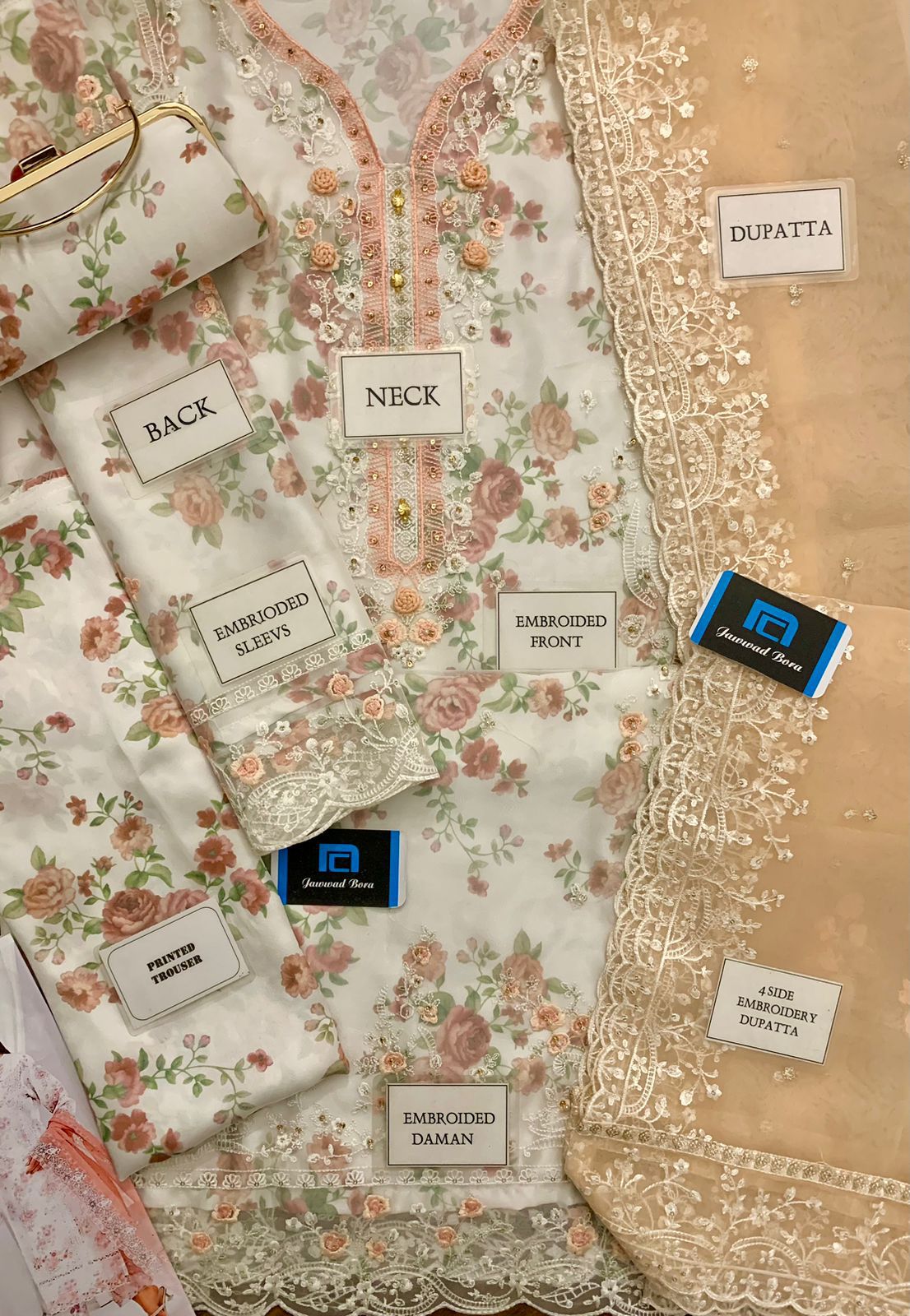 Jasmine Elegance Floral Embroidered Luxurious Lawn