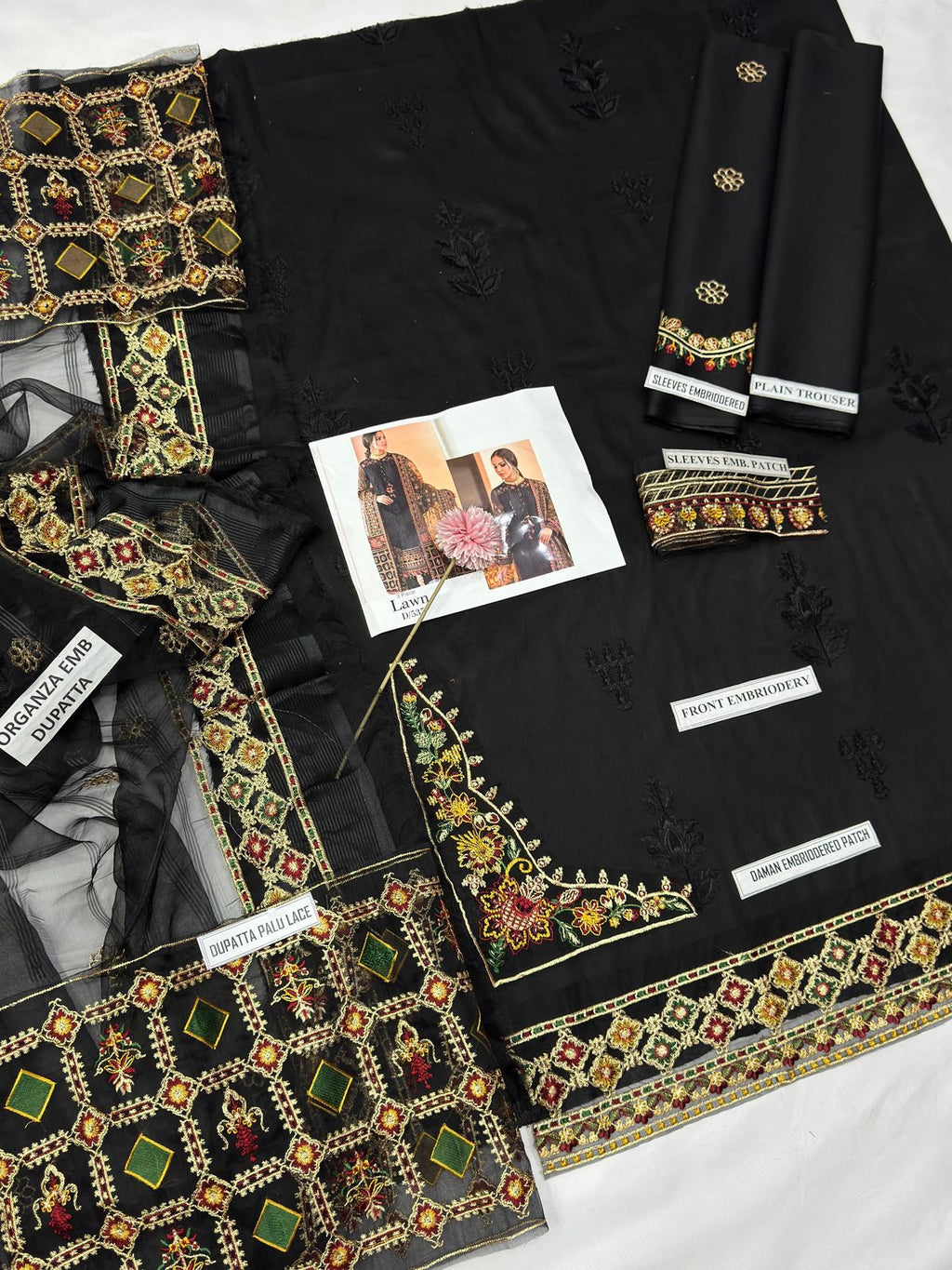 Royal Noir Embroidered Luxurious Lawn Suit