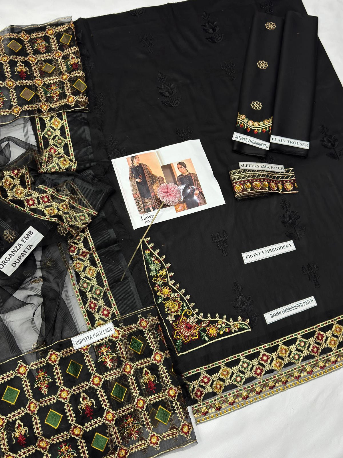 Royal Noir Embroidered Luxurious Lawn Suit