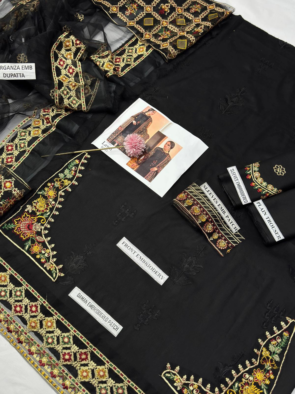 Royal Noir Embroidered Luxurious Lawn Suit