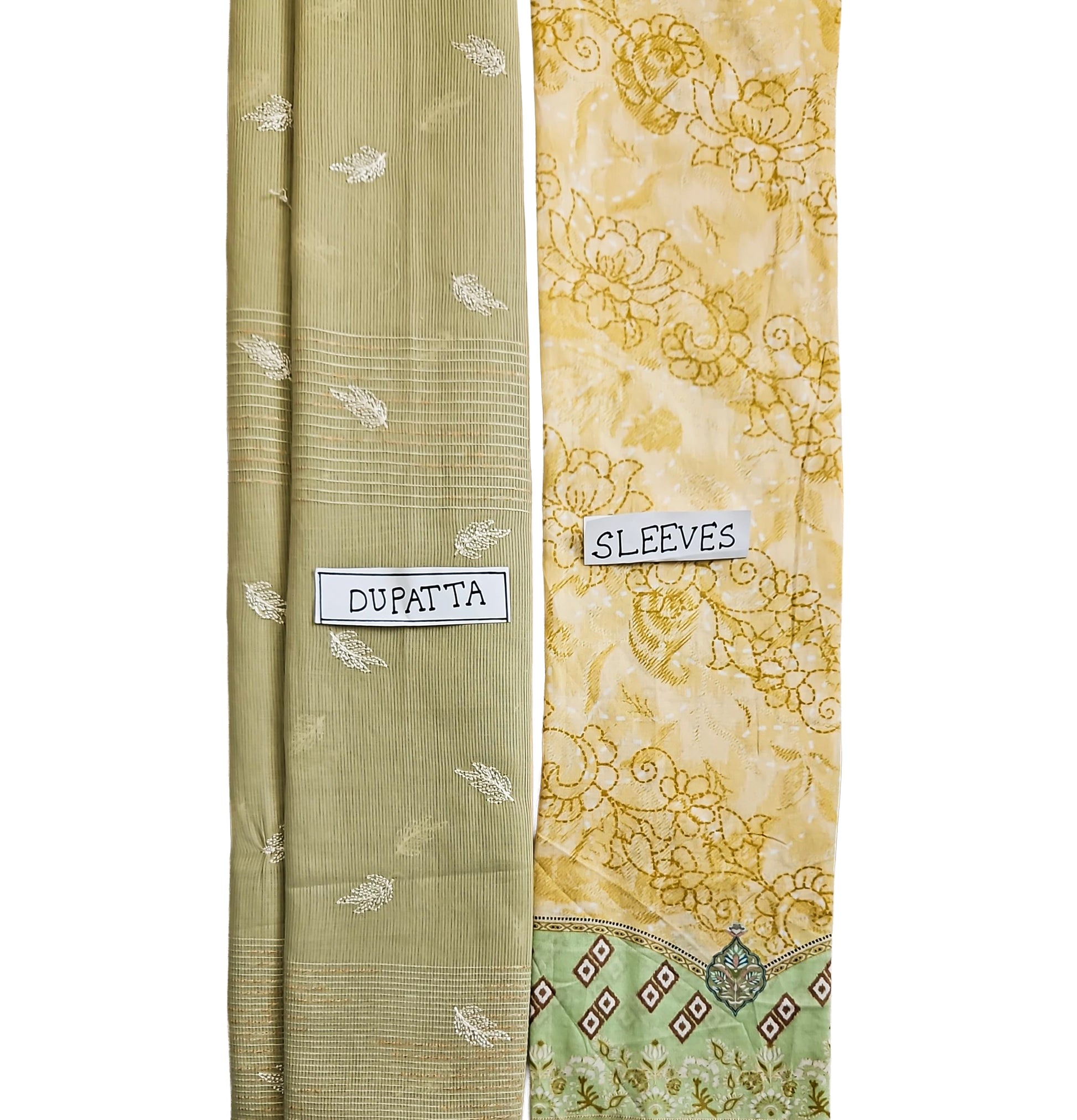 Pastel Green Floral Embroidered Lawn Suit