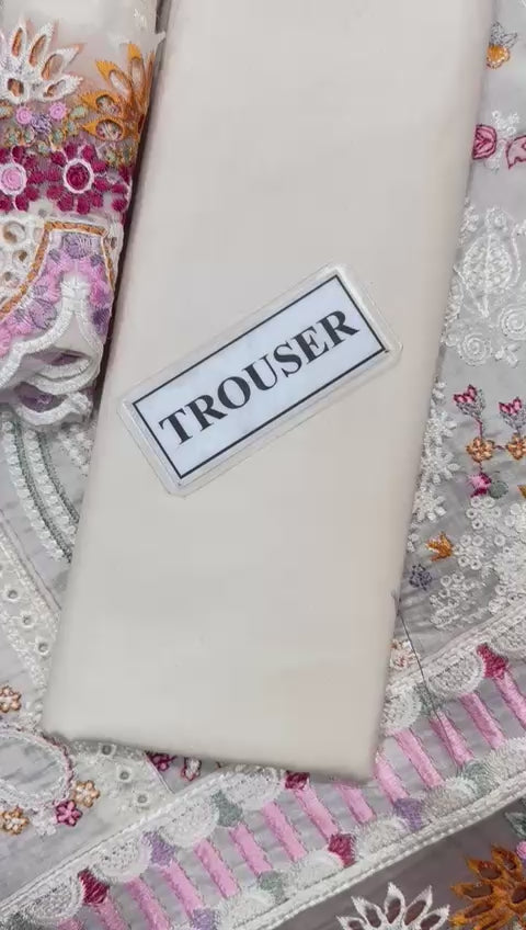 Rosette Whisper Embroidered Luxurious Lawn