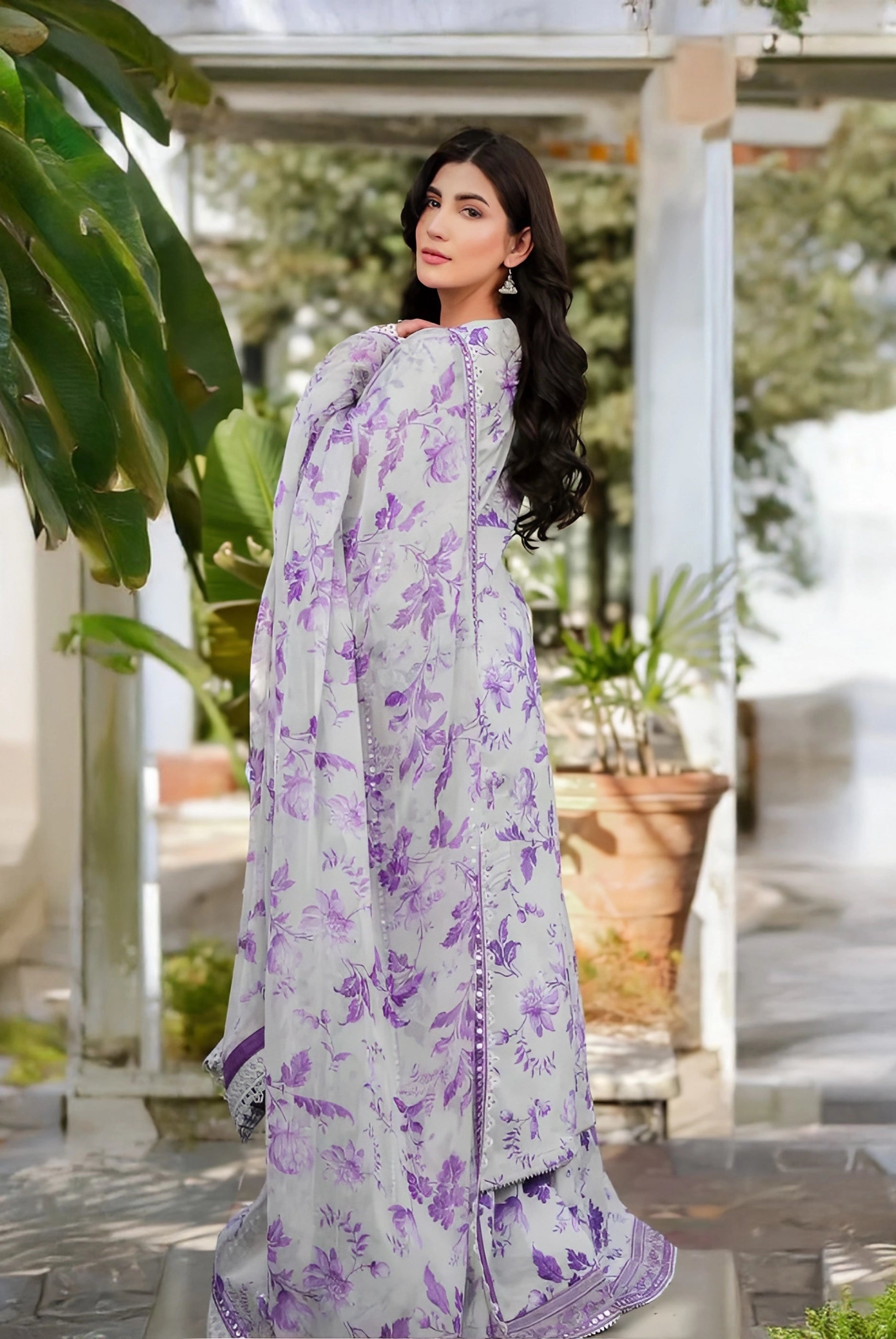 Lavender Mist – 3-Piece Stitched Lawn Suit