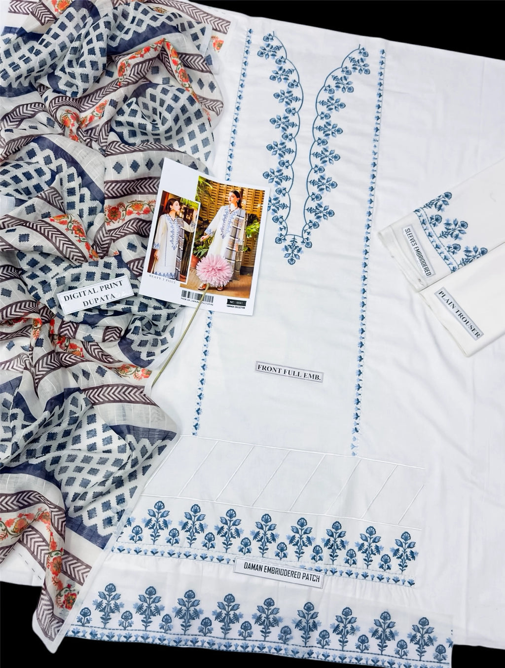 Azure Bloom Luxurious Designer Lawn